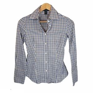 MING COLLECTION Plaid Long Sleeve Shirt Size 4
